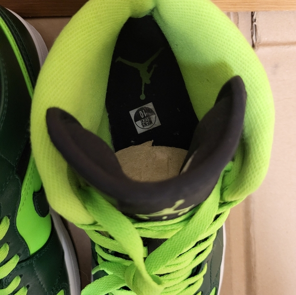 Air Jordan Retro 1 Mid Gorge/Electric Green Men Size 10 - Picture 10 of 16